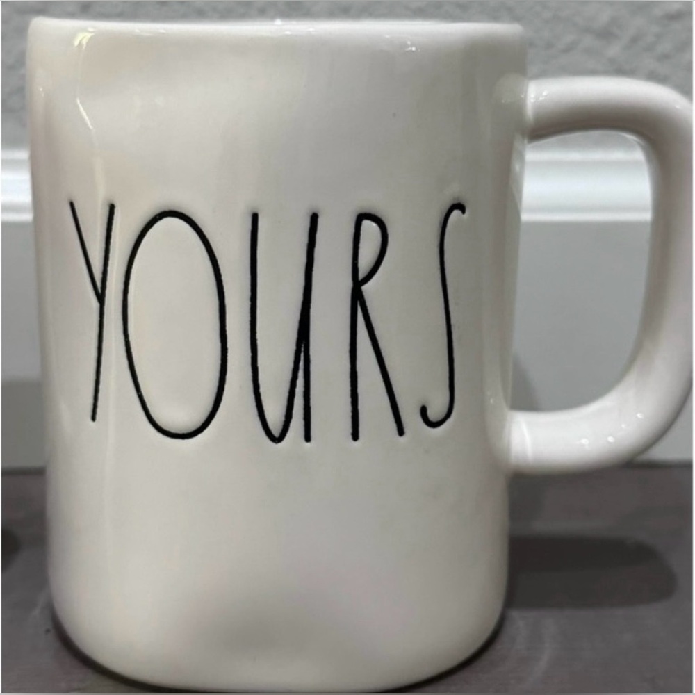 Rae Dunn White 'YOURS' Mug